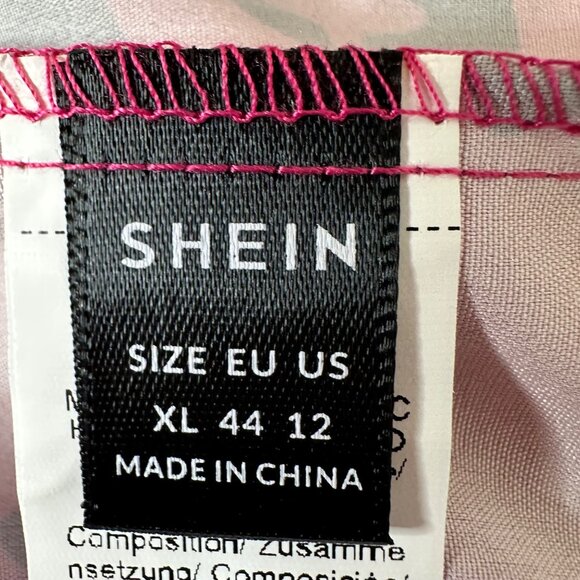 Pink Leopard Maxi Dress XL Long Sleeve Tiered Flowing Boho Style Office Work - Picture 5 of 16